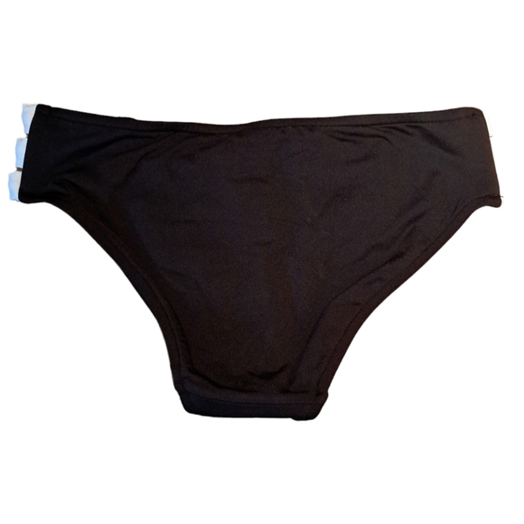 SEAFOLLY◇Black/White Block Party Multi Strap Hipster Swim Bottoms◇CAN Size 6◇NWT - Picture 3 of 7